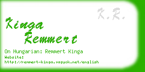kinga remmert business card